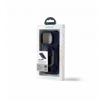 Joyroom Dual Hinge pro iPhone 14 Pro pancéřové pouzdro se stojánkem a držákem prstenu černé