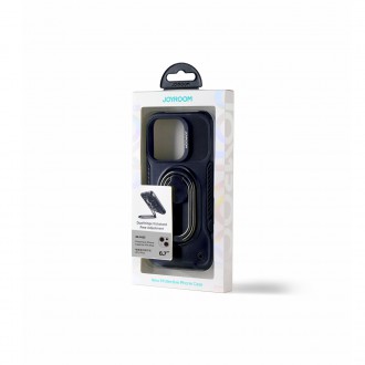 Joyroom Dual Hinge pro iPhone 14 Plus pancéřové pouzdro se stojánkem a držákem prstenu černé