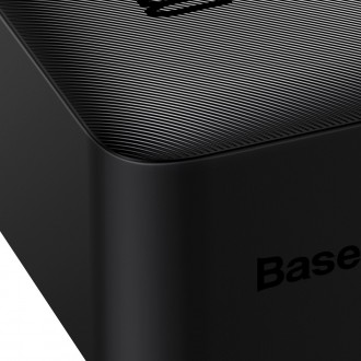 Powerbanka Baseus Bipow s displejem 30000mAh 15W černá (Overseas Edition) + USB-A - Micro USB kabel 0,25m černý (PPBD050201)