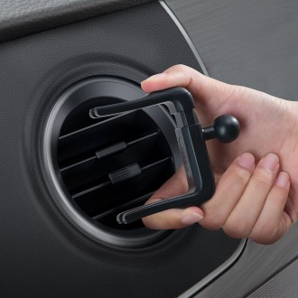 Baseus Metal AgeⅡ gravity holder for round car air vent black (SUJS030001)