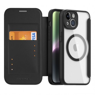 Dux Ducis Skin X Pro case iPhone 14 MagSafe magnetic flip case black