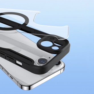 Dux Ducis Skin X Pro case iPhone 14 MagSafe magnetic flip case black