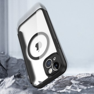 Dux Ducis Skin X Pro case iPhone 14 MagSafe magnetic flip case black
