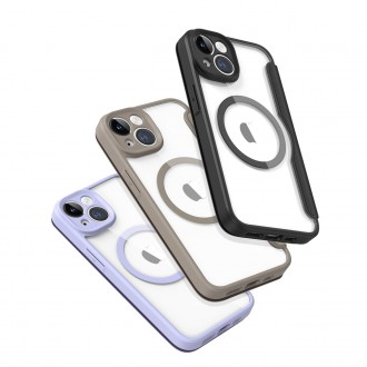 Dux Ducis Skin X Pro case iPhone 14 MagSafe magnetic flip cover beige