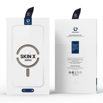 Dux Ducis Skin X Pro case iPhone 14 MagSafe magnetic flip cover beige