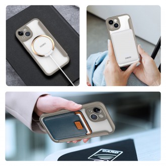Dux Ducis Skin X Pro case iPhone 14 MagSafe magnetic flip cover beige