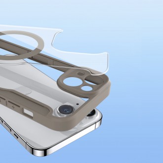 Dux Ducis Skin X Pro case iPhone 14 MagSafe magnetic flip cover beige