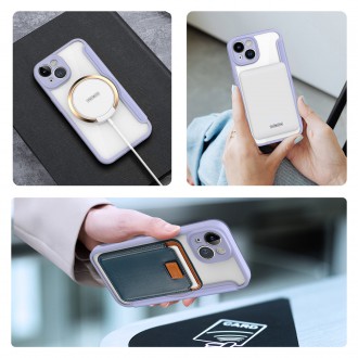 Dux Ducis Skin X Pro Case iPhone 14 Magnetic MagSafe Flip Case Purple