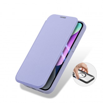 Dux Ducis Skin X Pro Case iPhone 14 Magnetic MagSafe Flip Case Purple