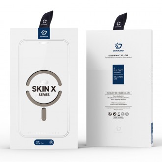 Dux Ducis Skin X Pro case iPhone 14 Pro MagSafe magnetic flip cover beige