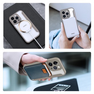 Dux Ducis Skin X Pro case iPhone 14 Pro MagSafe magnetic flip cover beige