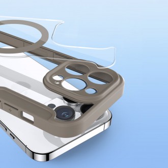 Dux Ducis Skin X Pro case iPhone 14 Pro MagSafe magnetic flip cover beige