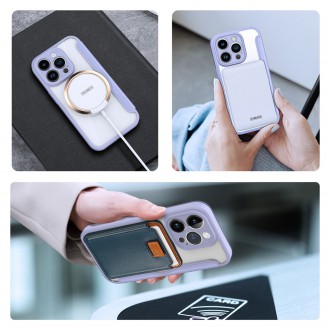Dux Ducis Skin X Pro Case iPhone 14 Pro Magnetic MagSafe Flip Case Purple