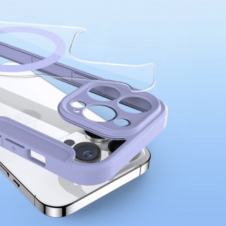 Dux Ducis Skin X Pro Case iPhone 14 Pro Magnetic MagSafe Flip Case Purple