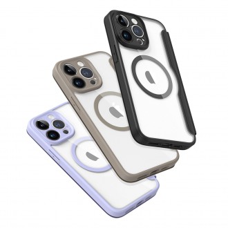 Dux Ducis Skin X Pro case iPhone 14 Pro Max MagSafe magnetic flip cover beige