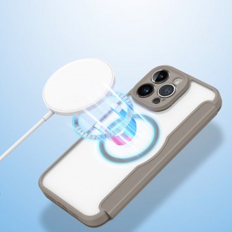 Dux Ducis Skin X Pro case iPhone 14 Pro Max MagSafe magnetic flip cover beige