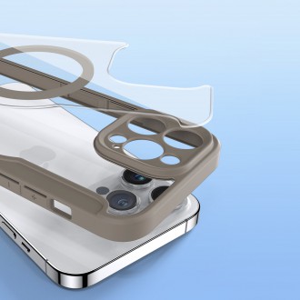 Dux Ducis Skin X Pro case iPhone 14 Pro Max MagSafe magnetic flip cover beige