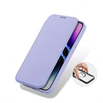 Dux Ducis Skin X Pro Case iPhone 14 Pro Max Magnetic MagSafe Flip Case Purple