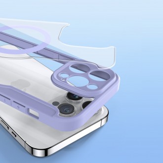 Dux Ducis Skin X Pro Case iPhone 14 Pro Max Magnetic MagSafe Flip Case Purple