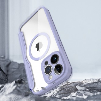 Dux Ducis Skin X Pro Case iPhone 14 Pro Max Magnetic MagSafe Flip Case Purple