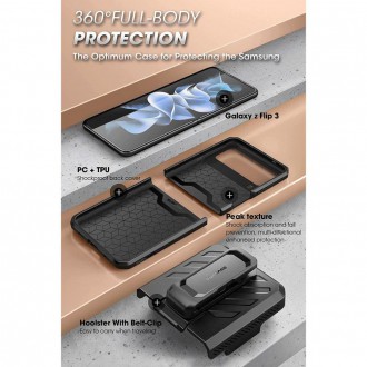 Supcase Unicorn Beetle Pro case for Samsung Galaxy Z Flip 4 blue