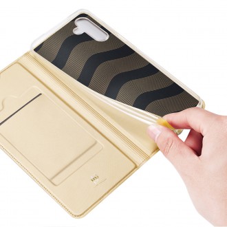 Pouzdro Dux Ducis Skin Pro pro Samsung Galaxy A14 5G Flip Card Wallet Stand Gold