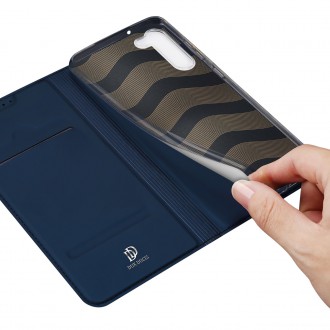 Pouzdro Dux Ducis Skin Pro pro Samsung Galaxy S23 flip cover card stojánek na peněženku modrý