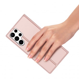 Pouzdro Dux Ducis Skin Pro pro Samsung Galaxy S23 Ultra Flip Card Wallet Stand Pink