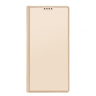 Dux Ducis Skin Pro pouzdro pro Samsung Galaxy S23 Ultra Flip Card Wallet Stand Gold