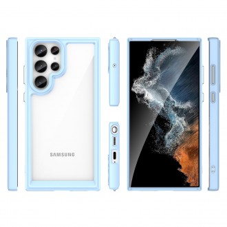 Outer Space Case pro kryt Samsung Galaxy S23 Ultra s pružným rámečkem modrý