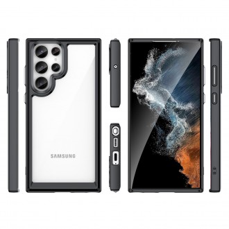 Outer Space Case pro kryt Samsung Galaxy S23 Ultra s pružným rámečkem černý