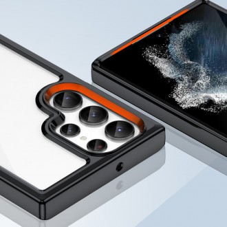 Outer Space Case pro kryt Samsung Galaxy S23 Ultra s pružným rámečkem černý