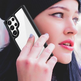 Outer Space Case pro kryt Samsung Galaxy S23 Ultra s pružným rámečkem černý