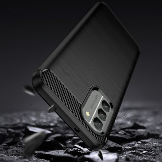 Carbon Case kryt pro Nokia G400 flexibilní silikonový karbonový kryt černý