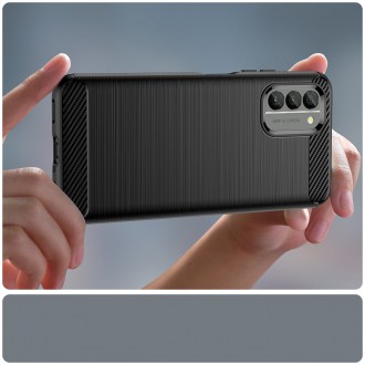 Carbon Case kryt pro Nokia G400 flexibilní silikonový karbonový kryt černý
