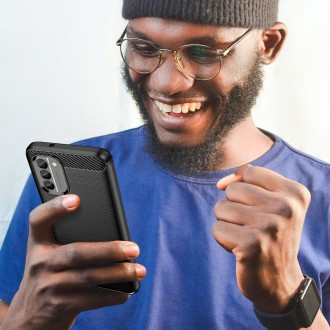 Carbon Case kryt pro Nokia G400 flexibilní silikonový karbonový kryt černý