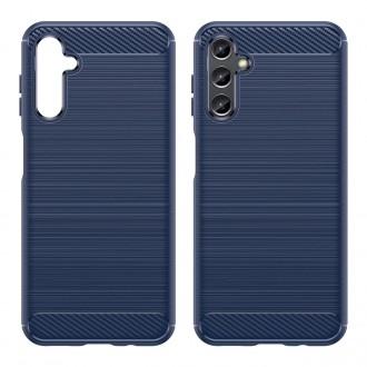 Carbon Case pro Samsung Galaxy A14 5G flexibilní silikonový karbonový kryt modrý