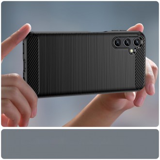 Carbon Case pro Samsung Galaxy A14 5G flexibilní silikonový karbonový kryt černý