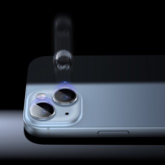 Tvrzené sklo Baseus pro iPhone 14 / iPhone 14 Plus čočky fotoaparátu průhledné + čistící sada