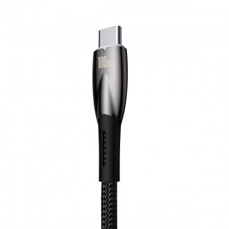 Baseus Glimmer Series rychlonabíjecí kabel USB-A - USB-C 100W 480Mbps 1m černý