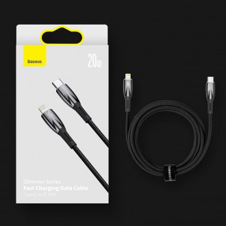 Baseus Glimmer Series rychlonabíjecí kabel USB-A - USB-C 100W 480Mbps 1m černý