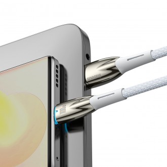 Baseus Glimmer Series rychlonabíjecí kabel USB-A - USB-C 100W 480Mbps 1m bílý