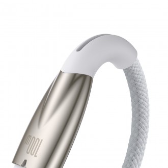 Baseus Glimmer Series rychlonabíjecí kabel USB-A - USB-C 100W 480Mbps 2m bílý