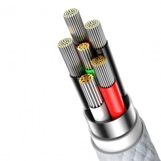 Baseus Glimmer Series rychlonabíjecí kabel USB-A - USB-C 100W 480Mbps 2m bílý