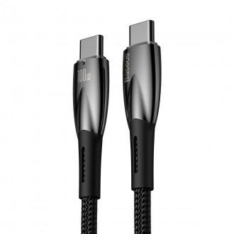 Baseus Glimmer Series Rychlé nabíjecí kabel USB-C 480Mbps PD 100W 1m černý