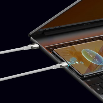 Baseus Glimmer Series Rychlé nabíjecí kabel USB-C 480Mbps PD 100W 2m Bílý