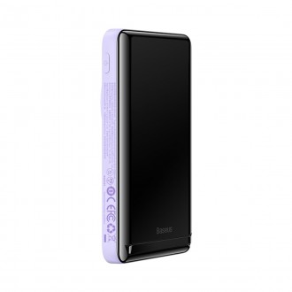 Magnetická konzola Baseus Wireless Fast Charge Power Bank 10000mAh 20W fialová (s rychlonabíjecím kabelem řady Xiaobai Type-C až Type-C 60W (20V/3A) 5