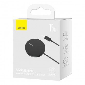 Indukční nabíječka Baseus Simple Mini3 MagSafe 15W černá
