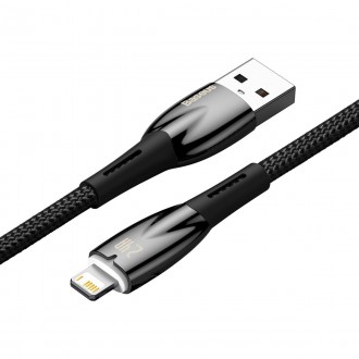 Baseus Glimmer Series kabel USB-A - Lightning 480Mb/s 2,4A 2m černý