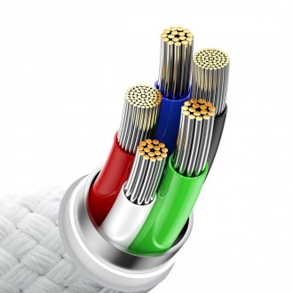 Kabel Baseus Glimmer Series s rychlým nabíjením USB-C - Lightning 480Mb/s PD 20W 1m bílý